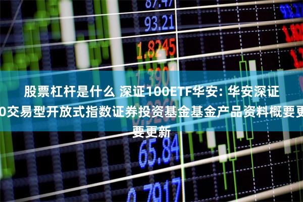 股票杠杆是什么 深证100ETF华安: 华安深证100交易型开放式指数证券投资基金基金产品资料概要更新