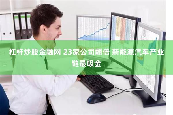 杠杆炒股金融网 23家公司翻倍 新能源汽车产业链最吸金