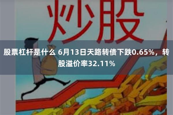 股票杠杆是什么 6月13日天路转债下跌0.65%，转股溢价率32.11%