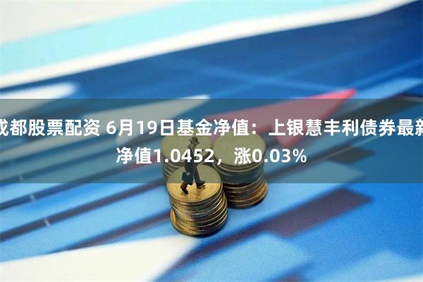 成都股票配资 6月19日基金净值：上银慧丰利债券最新净值1.0452，涨0.03%