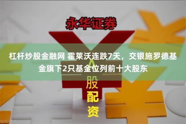 杠杆炒股金融网 霍莱沃连跌7天，交银施罗德基金旗下2只基金位列前十大股东