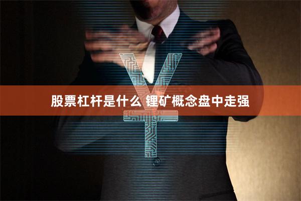 股票杠杆是什么 锂矿概念盘中走强