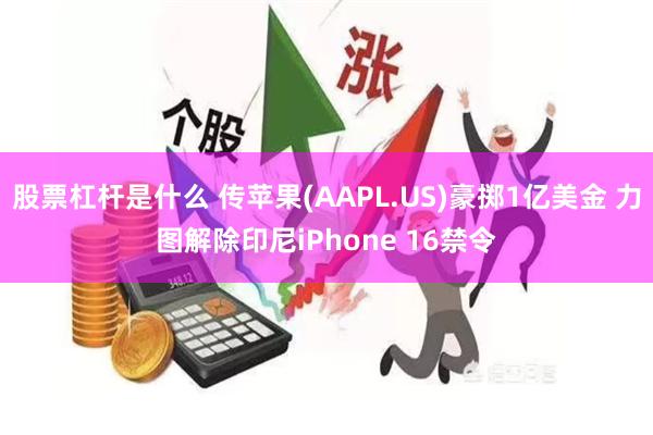 股票杠杆是什么 传苹果(AAPL.US)豪掷1亿美金 力图解除印尼iPhone 16禁令