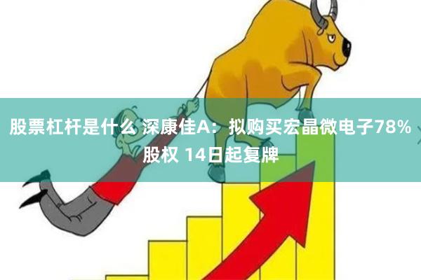 股票杠杆是什么 深康佳A：拟购买宏晶微电子78%股权 14日起复牌